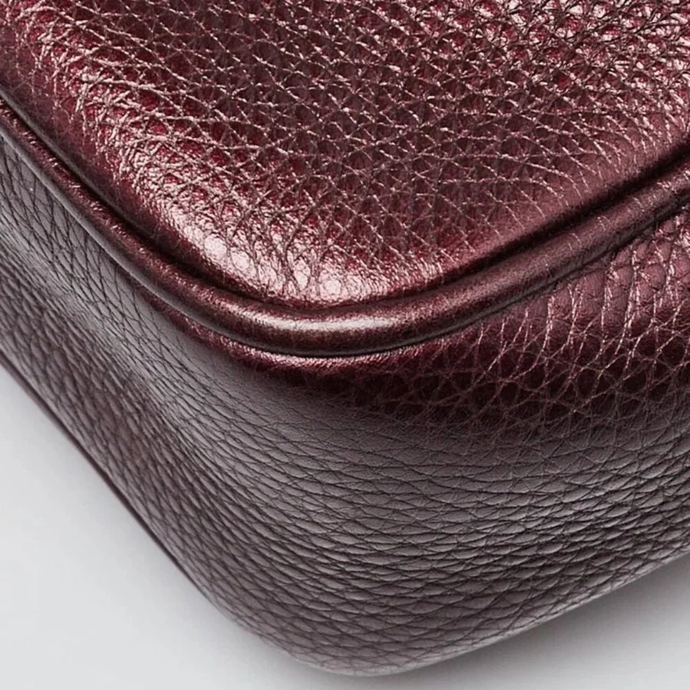 Gucci Purple Metallic Leather Soho Disco Shoulder Bag - Picture 4 of 11